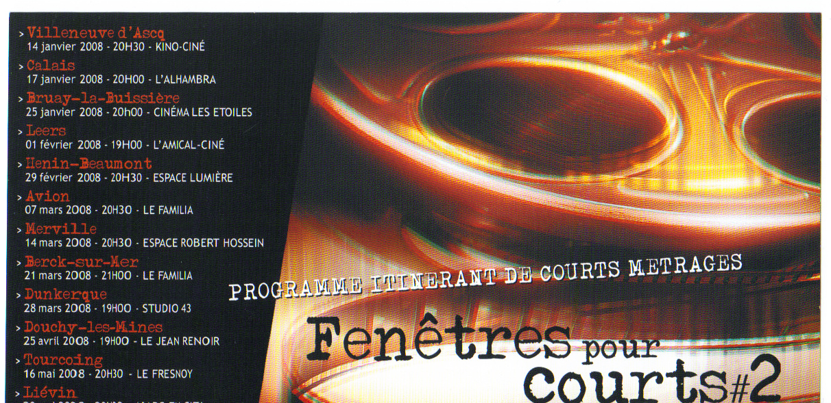 programme itinérant de Courts-métrages du Nord - pas de Calais